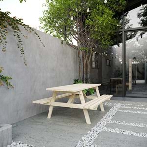 Ahşap Piknik Masası 6 kişilik