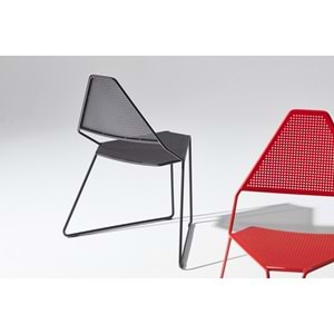 Delta Metal Cafe & Restoran Sandalyesi | İç/Dış Mekan Kullanıma Uygun - GRİ