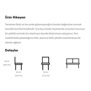 Duo İkili Bar Sandalyesi | Restoran, Bistro ve İç/Dış Mekan