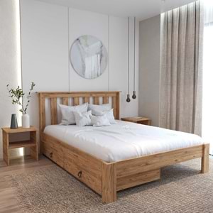 Shark New Atlantik 2 Çekmeceli MDF Karyola | Kolay Kurulum