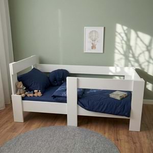 Renna 70x140 Montessori Çocuk Karyolası - Beyaz MDF Modern Bebek Yatağı