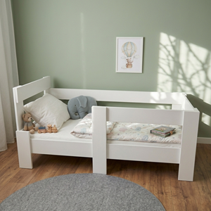 Renna 70x140 Montessori Çocuk Karyolası - Beyaz MDF Modern Bebek Yatağı