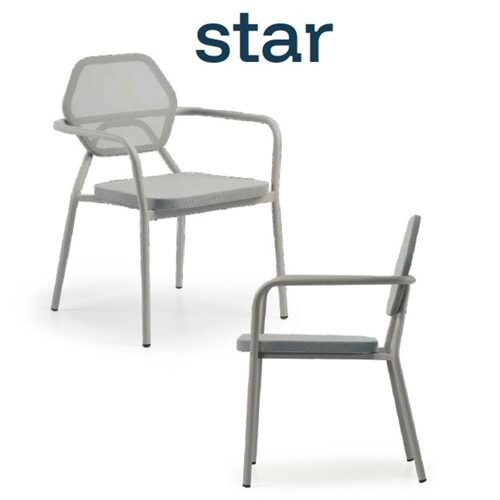 Renazzo Star Modern Bahçe Sandalyesi - Geometrik Tasarım