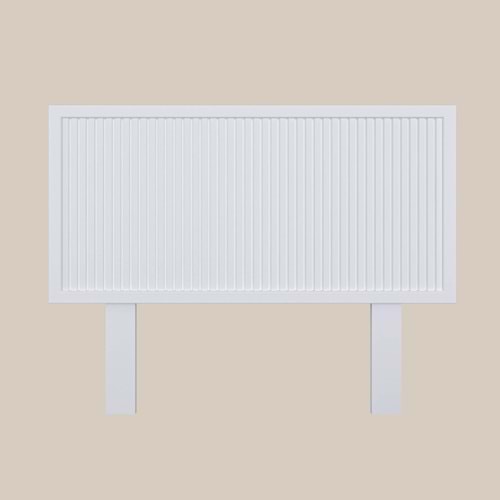 Alaz Model Beyaz Renk Ahşap Tek Başlık ( DİKEY )