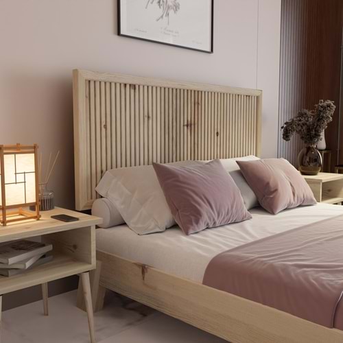Alaz Model Doğal Ahşap Tek Başlık ( DİKEY )