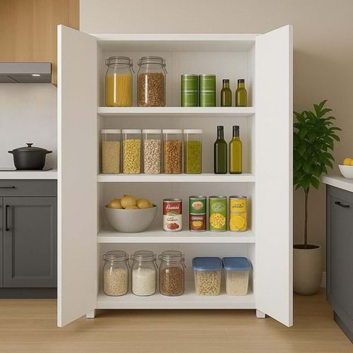 Renazzo %100 MDF İki Kapaklı Çok Amaçlı Dolap