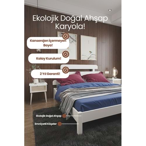 Lotus X Modern Ahşap Karyola