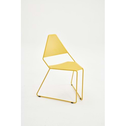 Delta Metal Cafe & Restoran Sandalyesi | İç/Dış Mekan Kullanıma Uygun - SARI