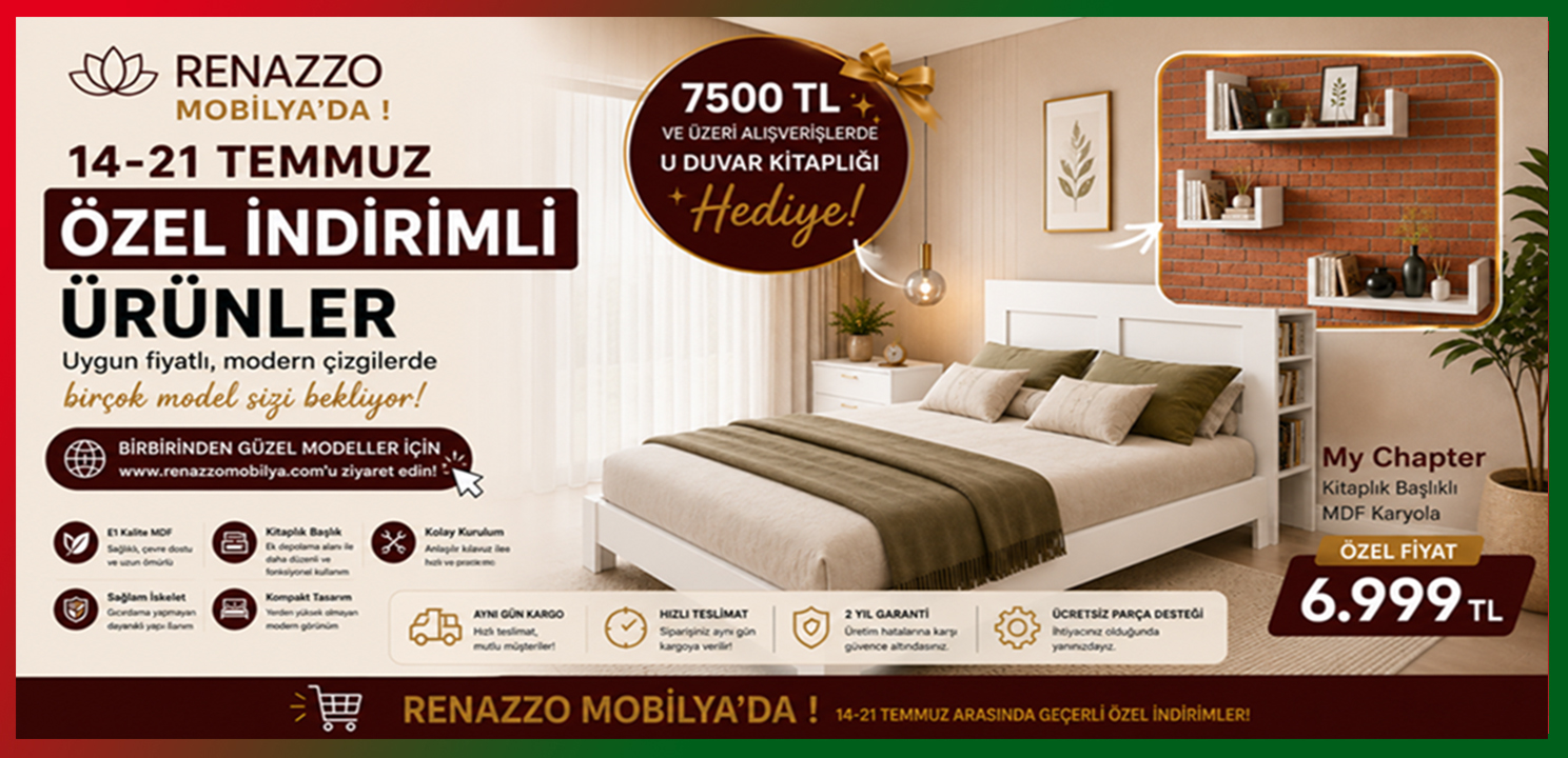 Renazzo Mobilya, ahşap ve MDF mobilya üretiminde uzman, özel ölçü ve projeye özel karyola, gardırop ve masa çözümleri sunar.