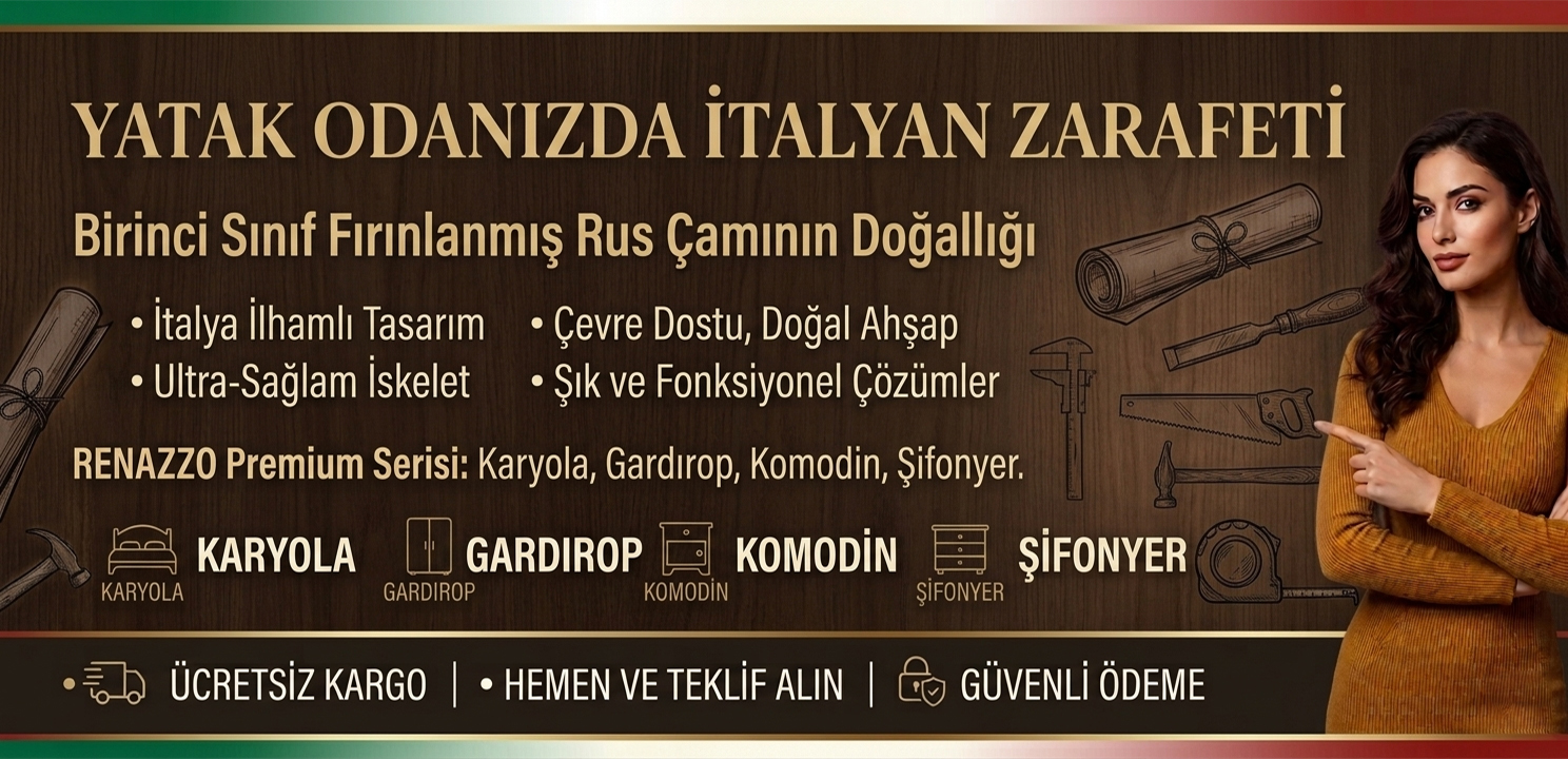 Renazzo Mobilya, ahşap ve MDF mobilya üretiminde uzman, özel ölçü ve projeye özel karyola, gardırop ve masa çözümleri sunar.