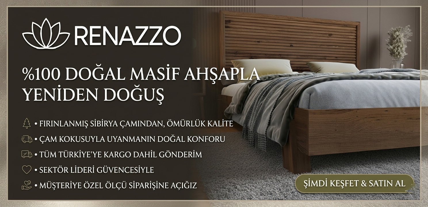 Renazzo Mobilya, ahşap ve MDF mobilya üretiminde uzman, özel ölçü ve projeye özel karyola, gardırop ve masa çözümleri sunar.