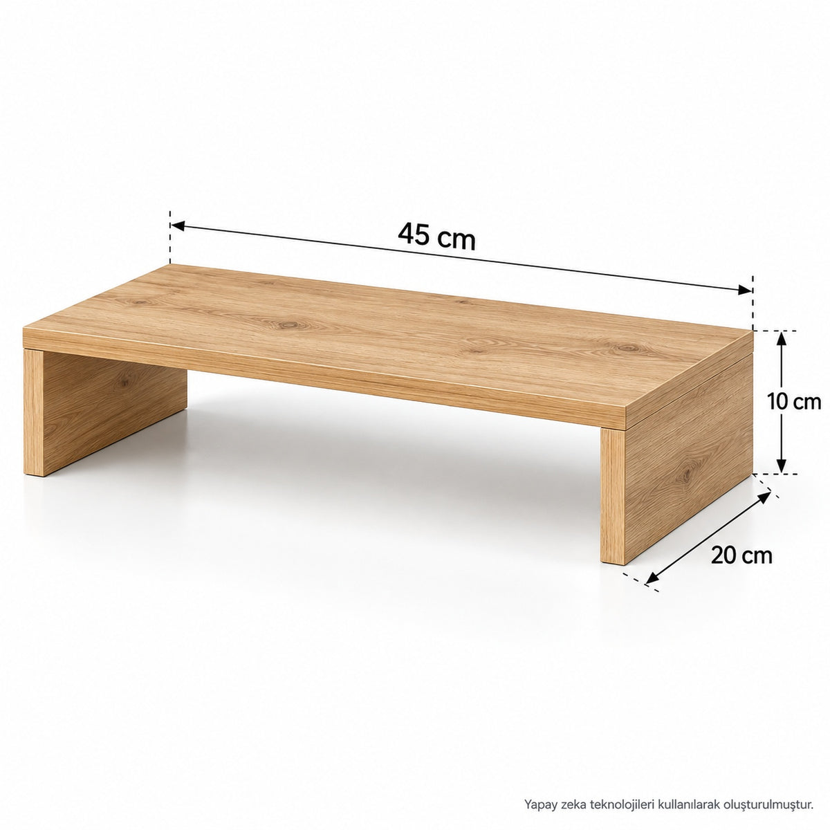 Monitör Yükseltici Atlantik Çam 45x20x10 cm teknik ölçü