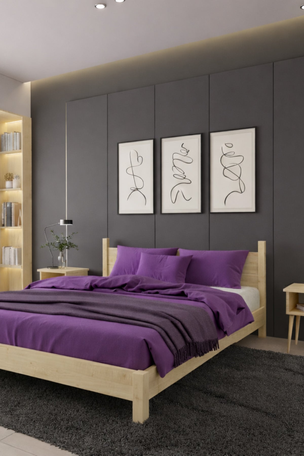 Mi̇rage Model Masif Ahşap Karyola 120x200 Doğal