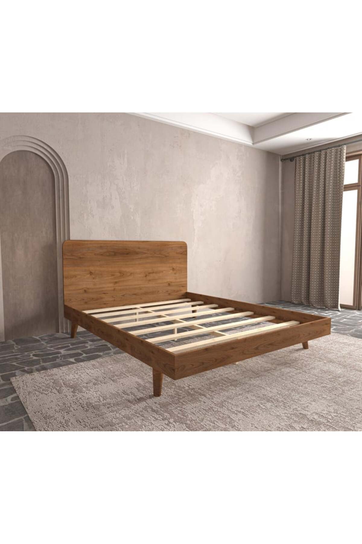 Soft Wood Model Masif Ahşap Karyola 150x200 Doğal