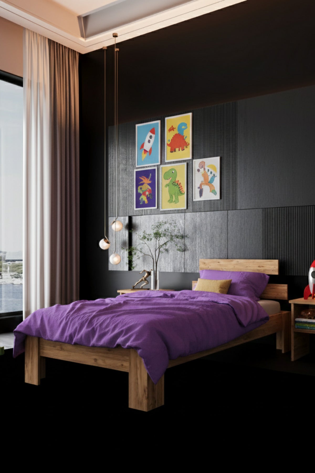 Lotus MDF Karyola 200x200 Beyaz