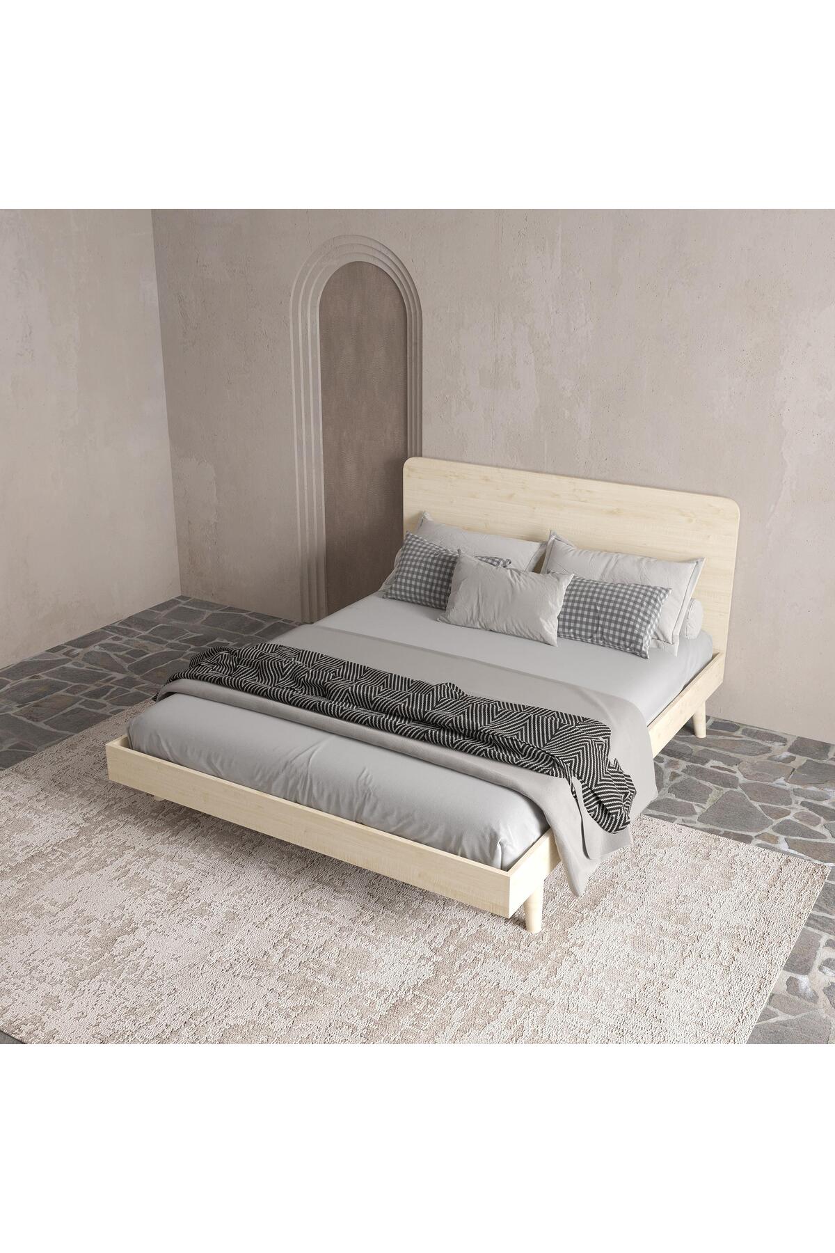 Soft Wood Model Masif Ahşap Karyola 90x200 Doğal