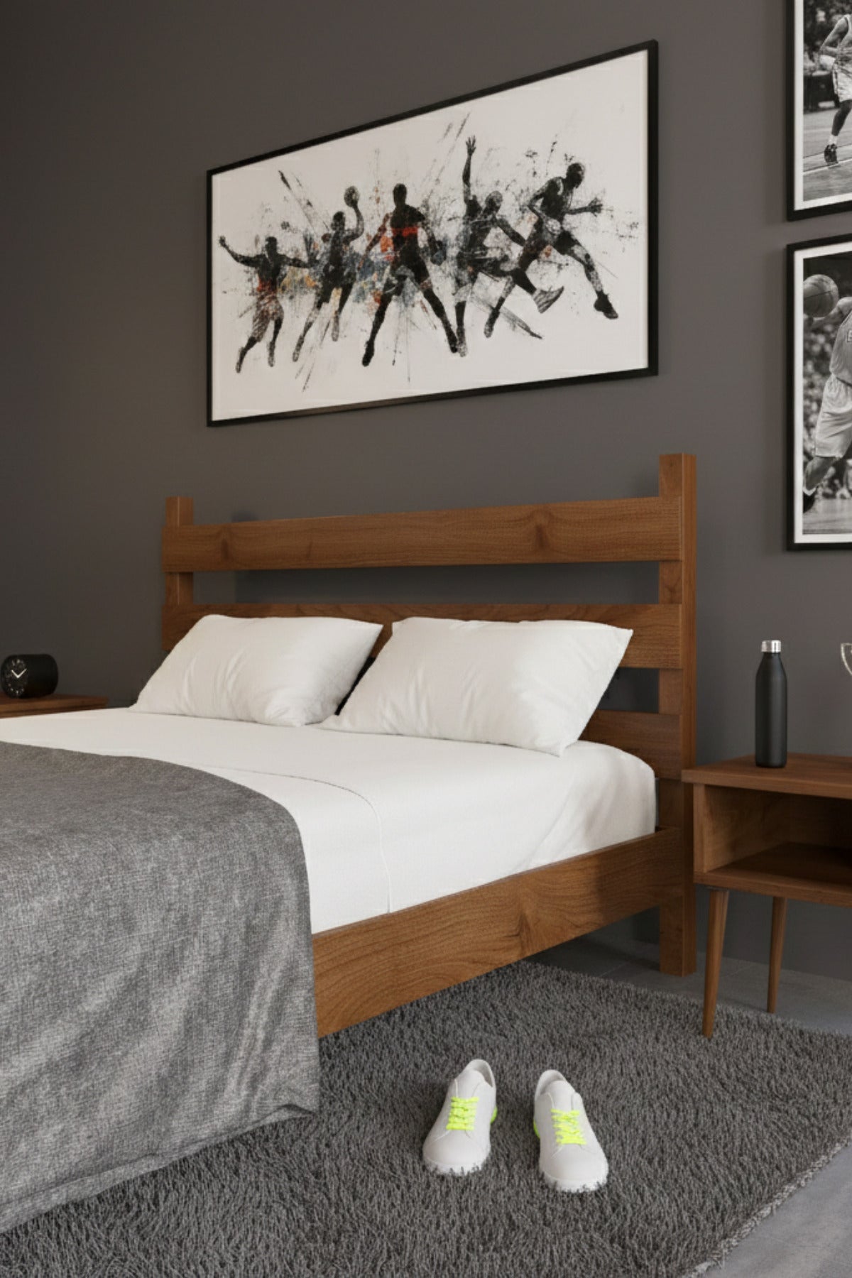 Natura Model Masif Ahşap Karyola 200x200 Doğal