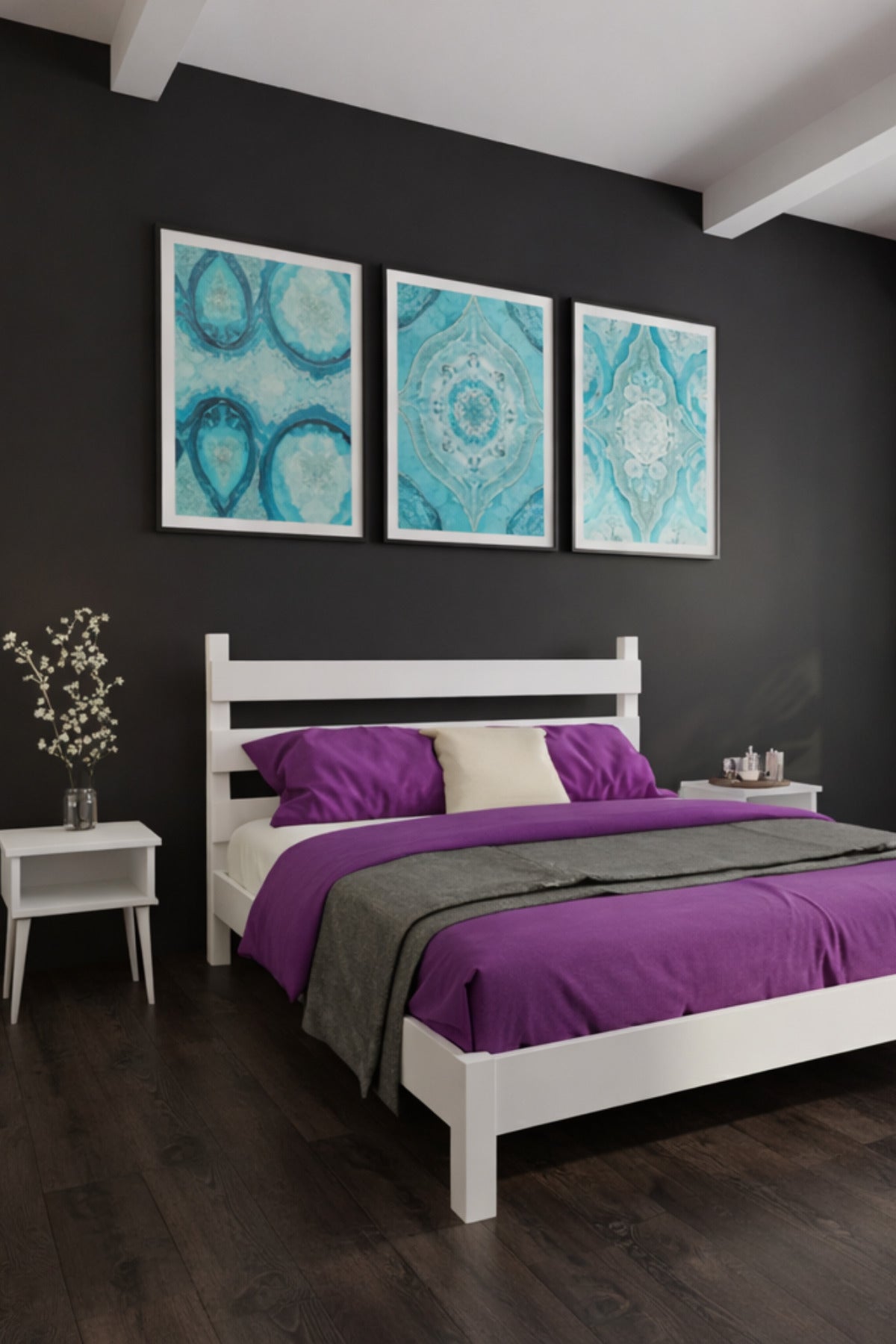 Natura Model Masif Ahşap Karyola 140x190 Ceviz