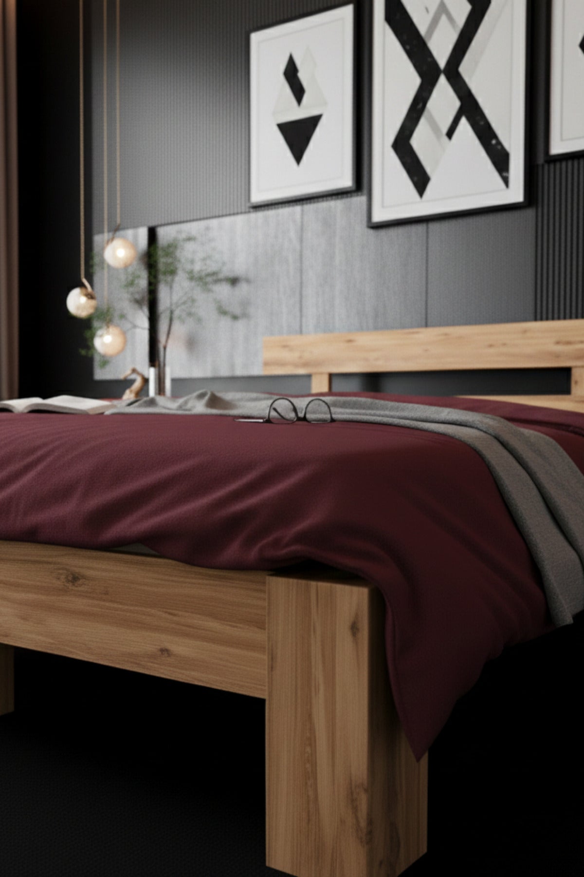 Lotus MDF Karyola 200x200 Atlantik Çam