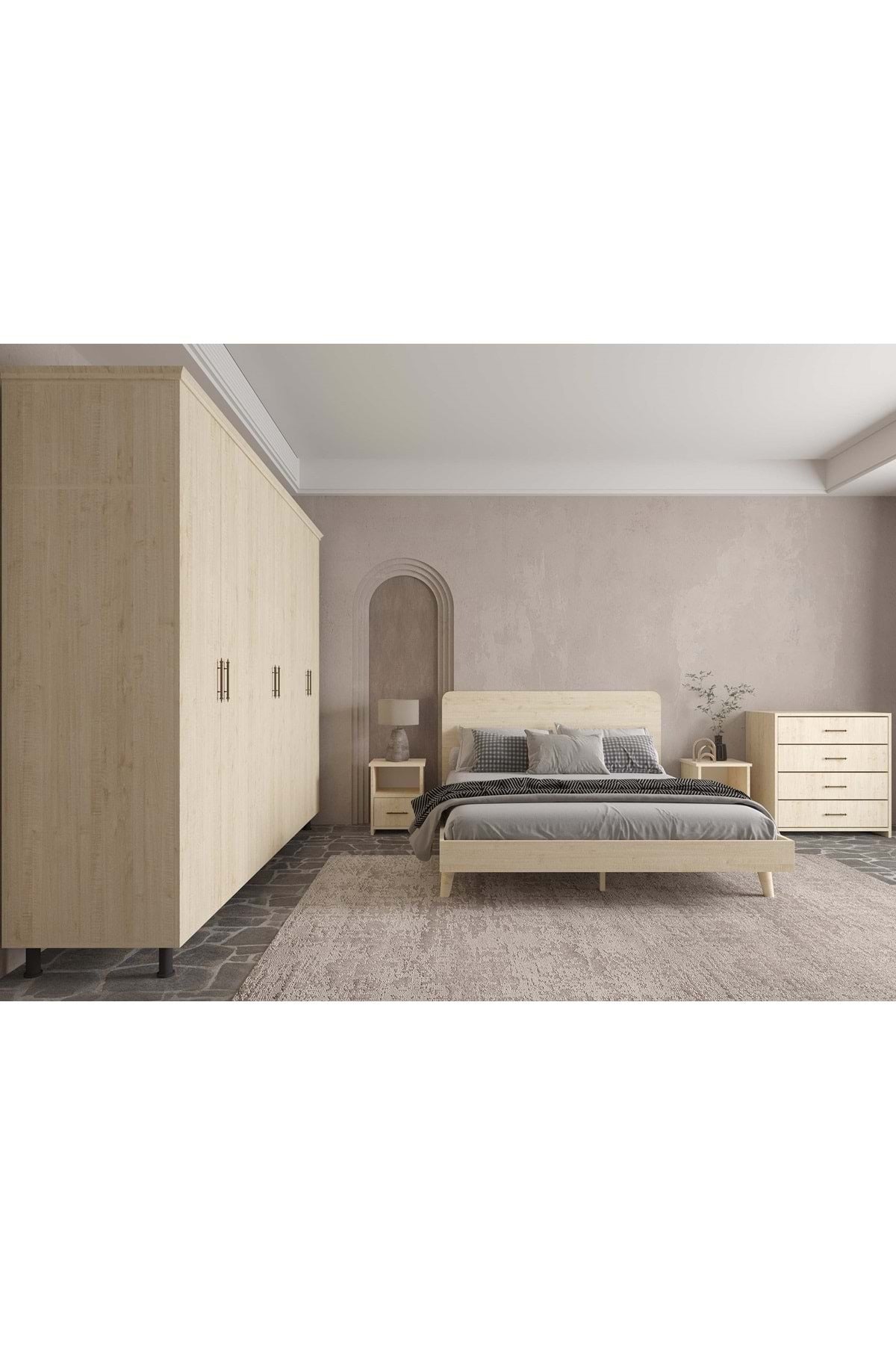 Softwood Masif Ahşap Yatak Odası Seti 150x200 Ceviz