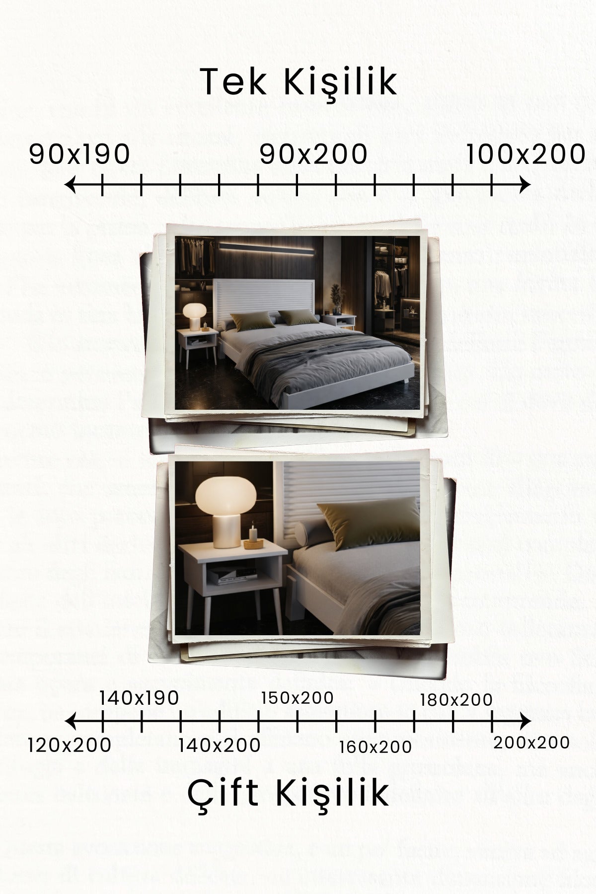 Alaz Model Yatay Başlıklı Masif Ahşap Karyola 120x200 Ceviz