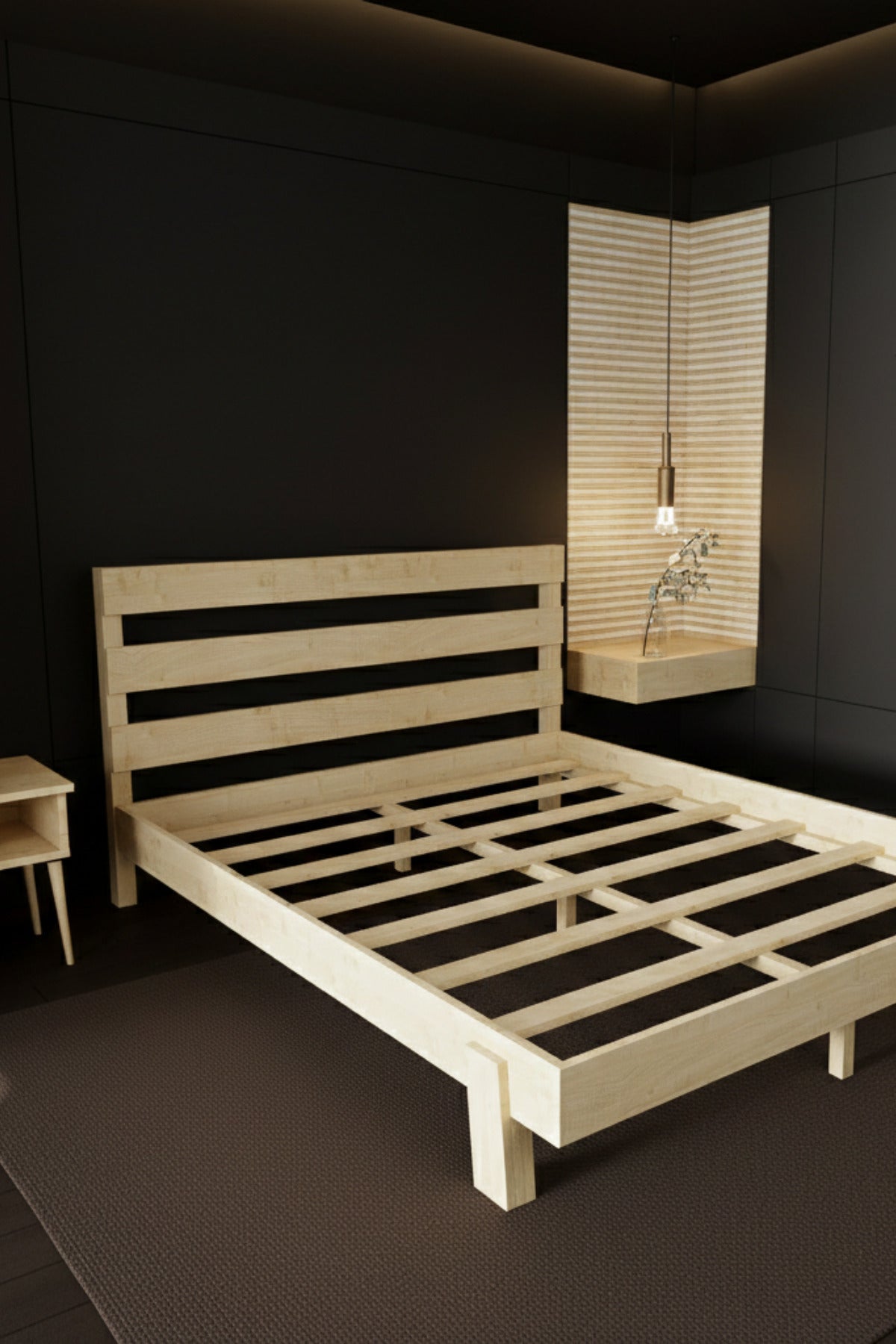 Natura New Model Masif Ahşap Karyola 140x190 Ceviz
