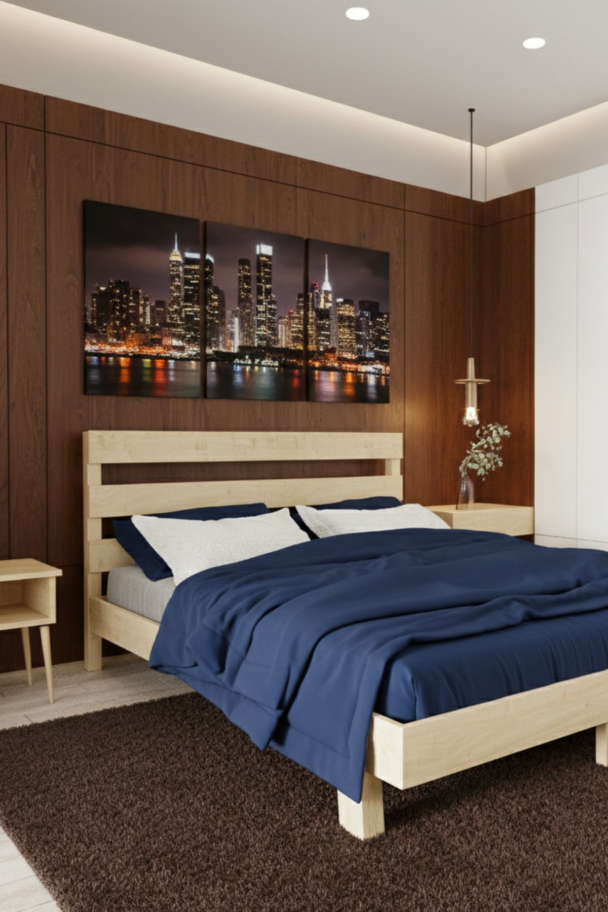 Natura New Model Masif Ahşap Karyola 120x200 Ceviz