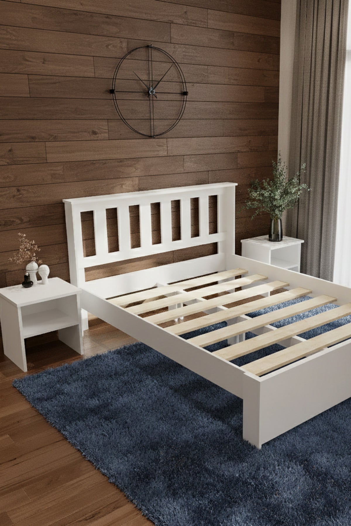 Stark MDF Karyola ve 2 Komodinli Set