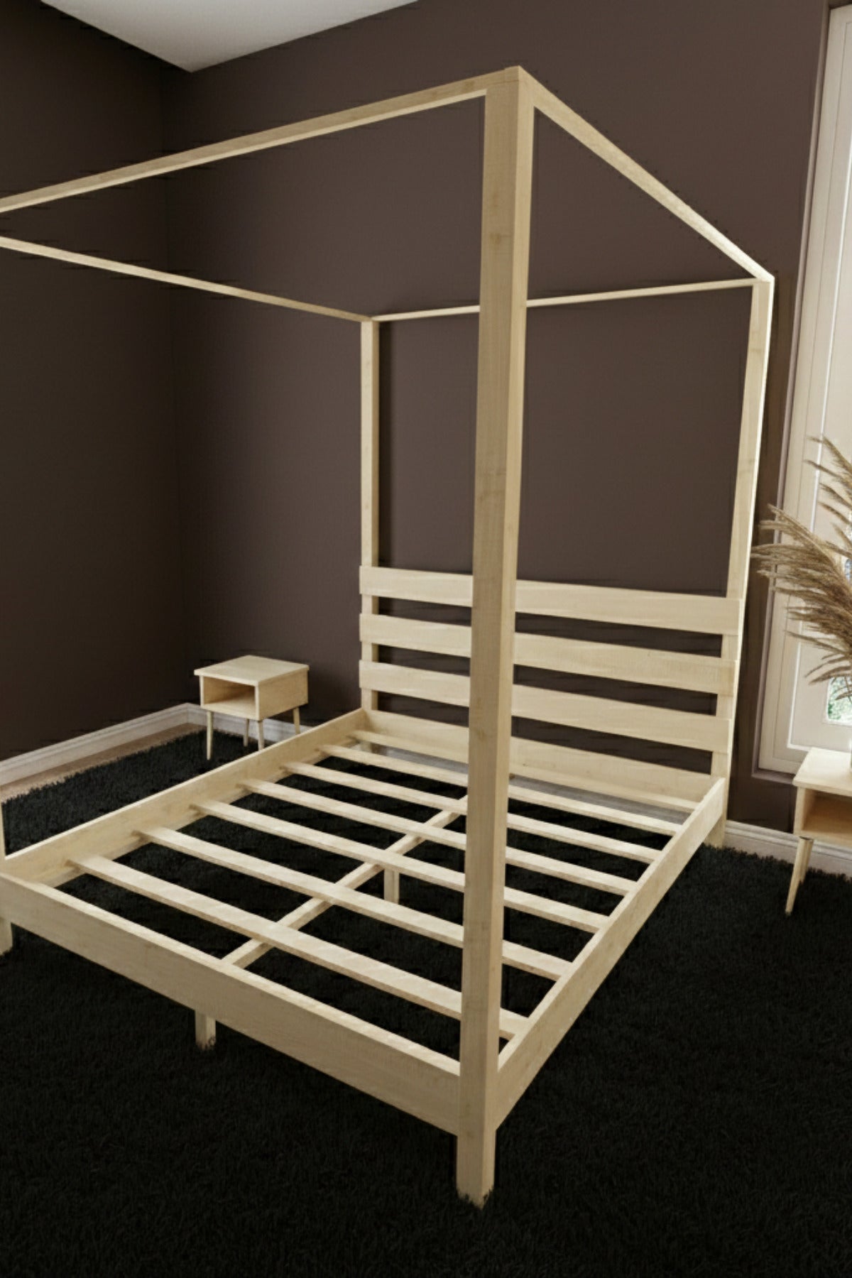 Natura Ci̇bi̇nli̇kli̇ Model Masif Ahşap Karyola 120x200 Doğal