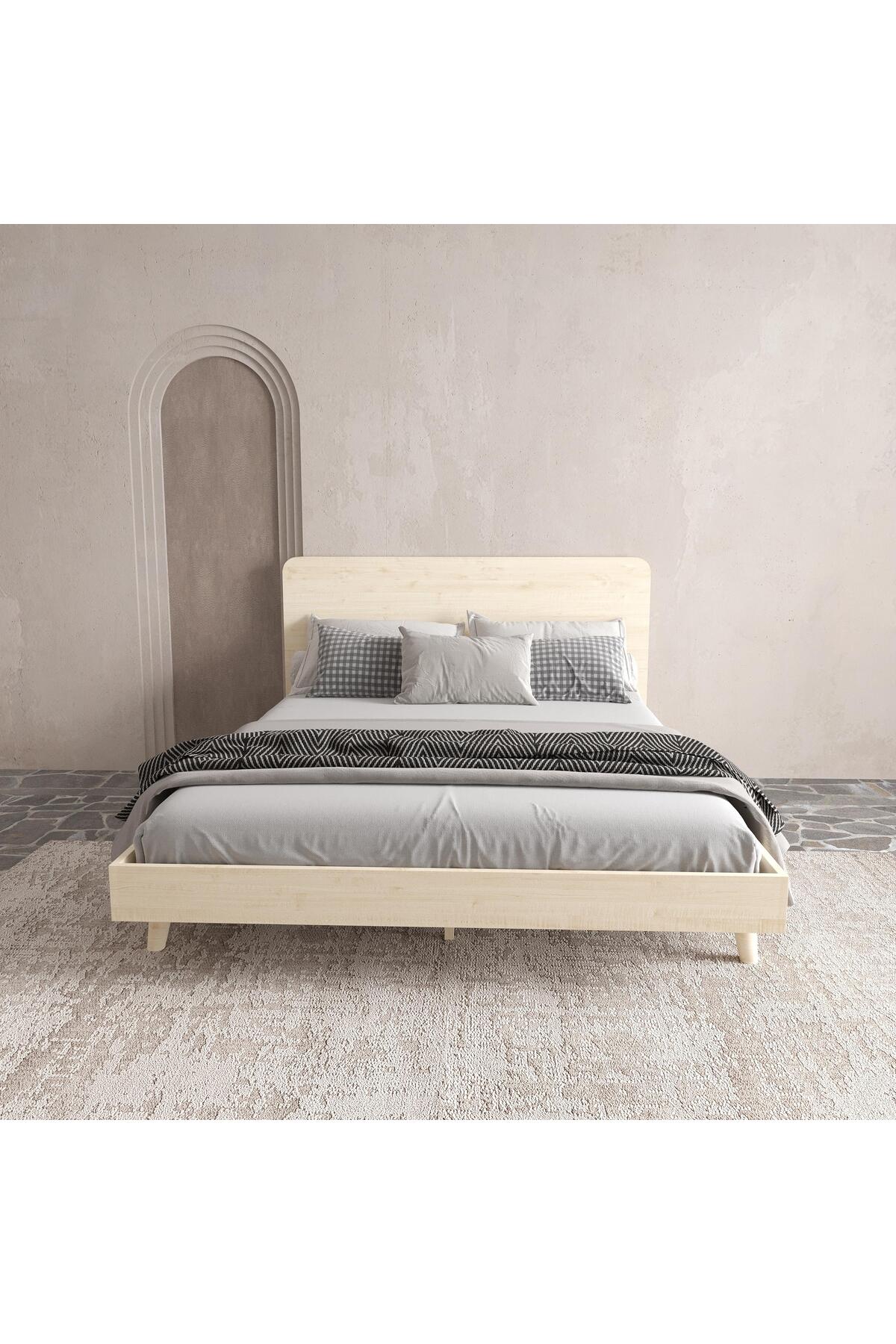 Soft Wood Model Masif Ahşap Karyola 90x190 Doğal