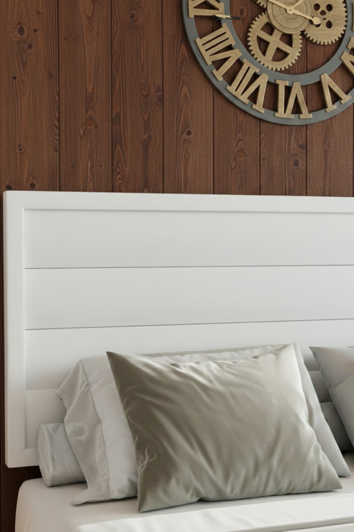 Hüma Model Yatay Başlıklı Masif Ahşap Karyola 140x200 Ceviz