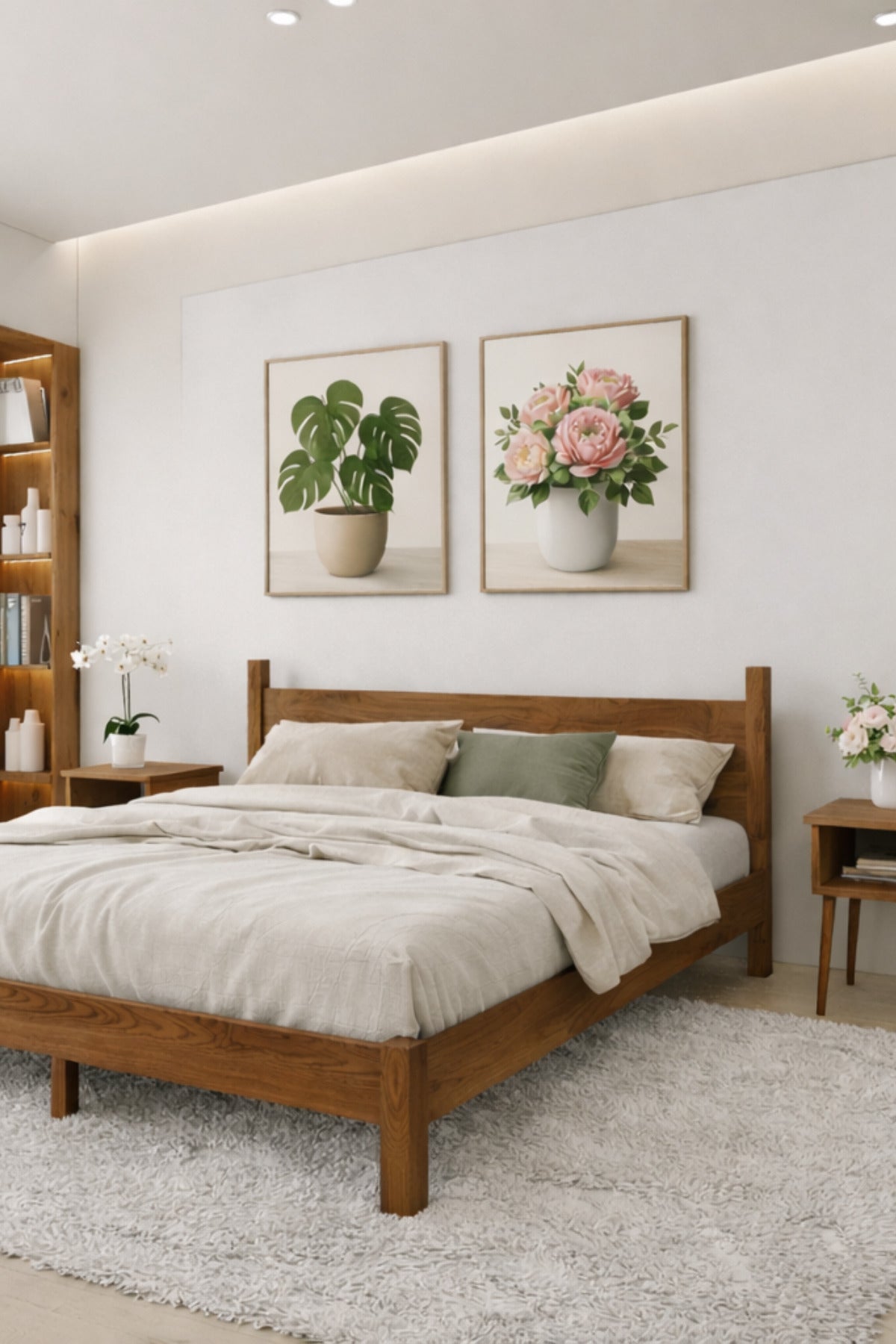Mi̇rage Model Masif Ahşap Karyola 180x200 Doğal