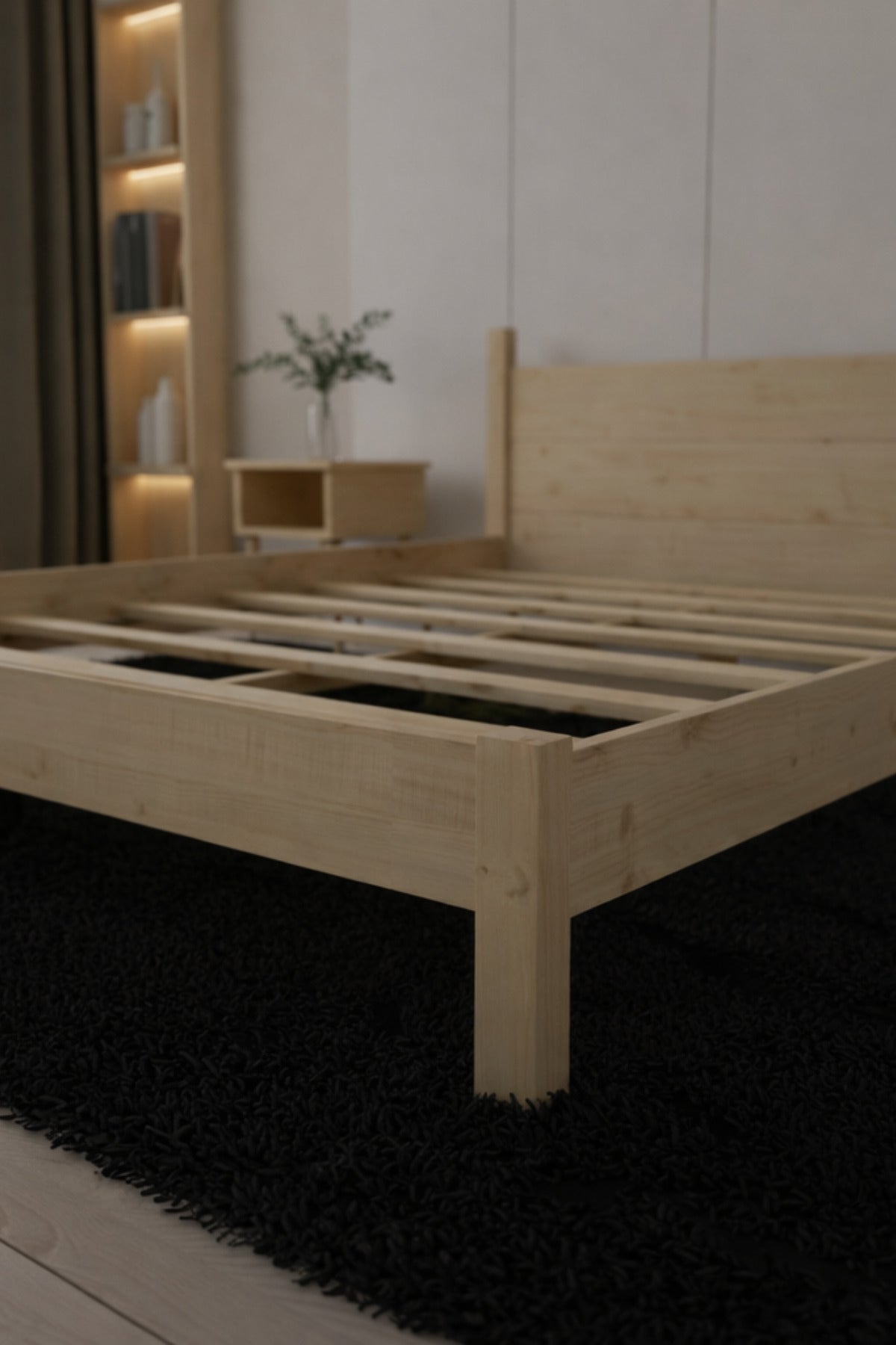 Mi̇rage Model Masif Ahşap Karyola 140x190 Doğal