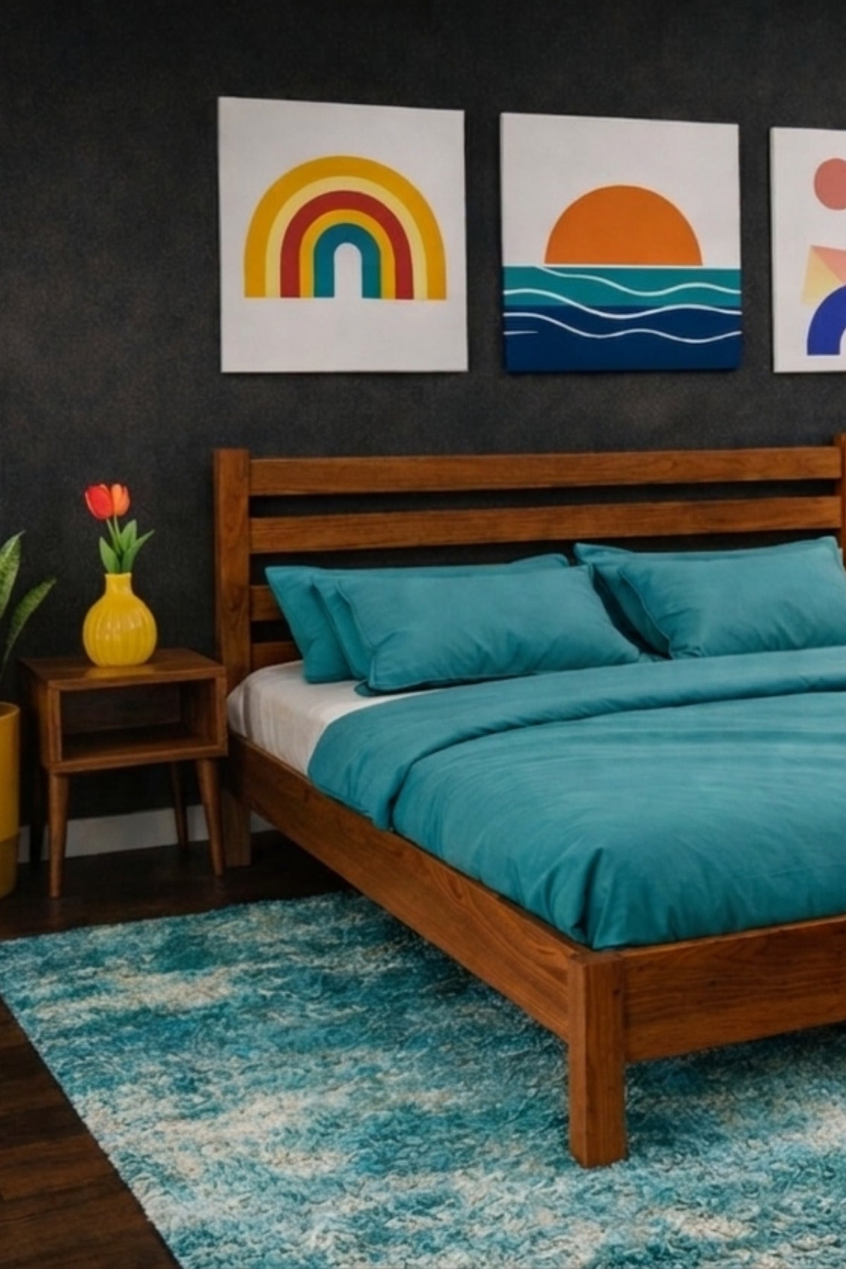 Urban Model Masif Ahşap Karyola 90x190 Ceviz