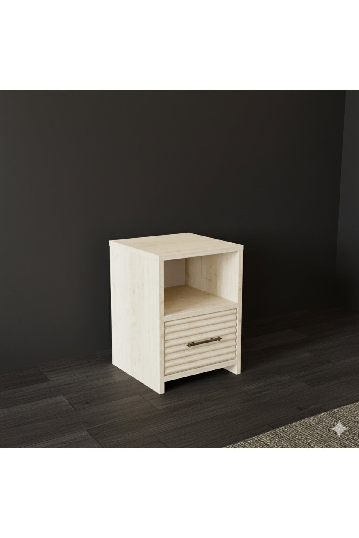 Ebruli Model Masif Ahşap Yatak Odası Seti 100x200 Doğal