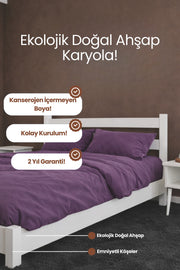 Natura Model Masif Ahşap Karyola 90x190 Doğal