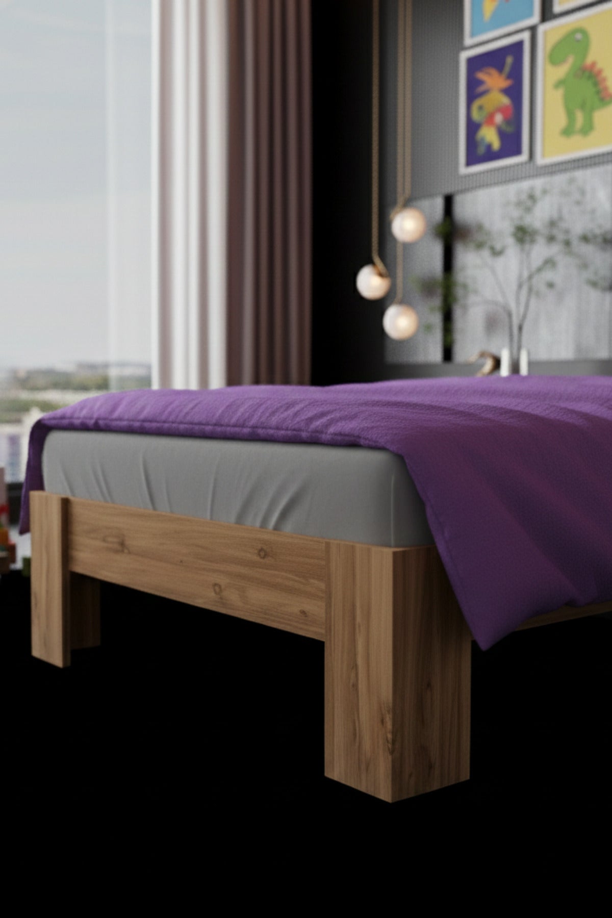 Lotus MDF Karyola 120x200 Atlantik Çam