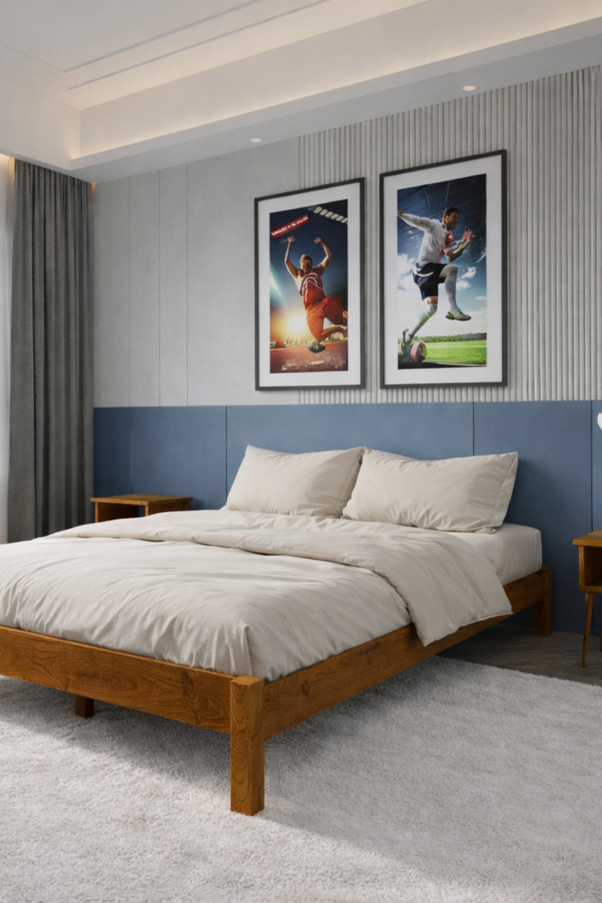 Loft Model Masif Ahşap Karyola 160x200 Doğal