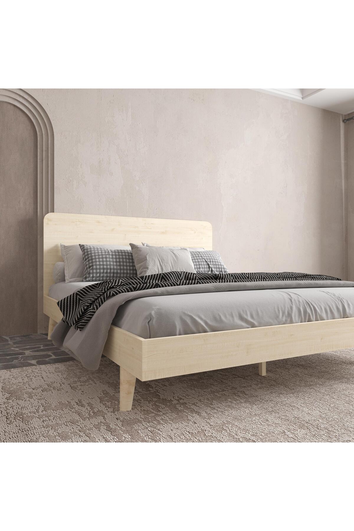 Soft Wood Model Masif Ahşap Karyola 100x200 Doğal
