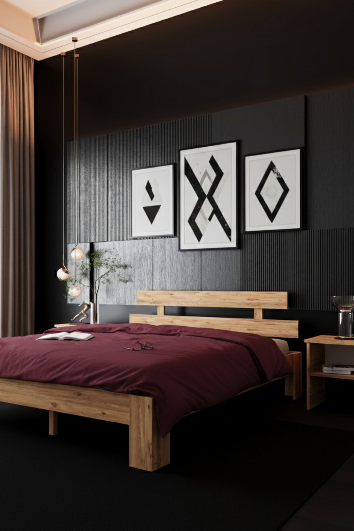 Lotus MDF Karyola 160x200 Atlantik Çam
