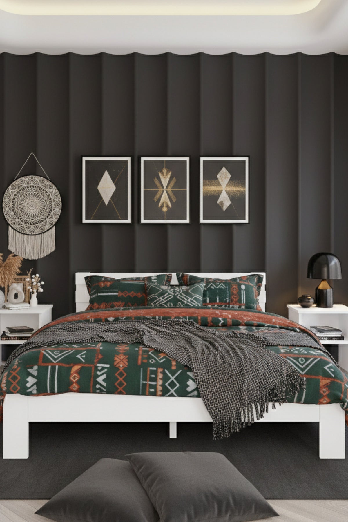 Letto MDF Karyola 90x190 Atlantik Çam