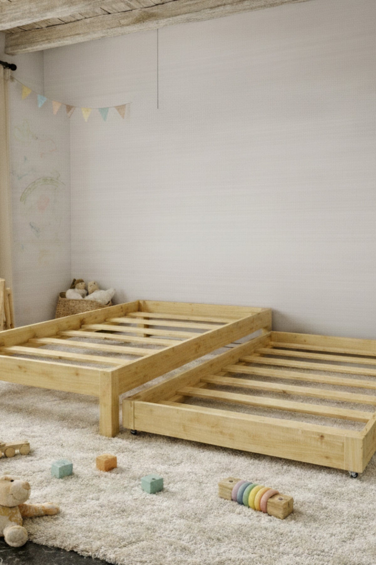 Canvas Model Masif Ahşap Karyola