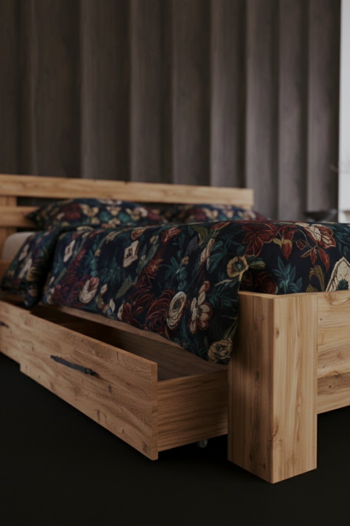Letto 4 Çekmeceli MDF Karyola 100x200 Atlantik Çam