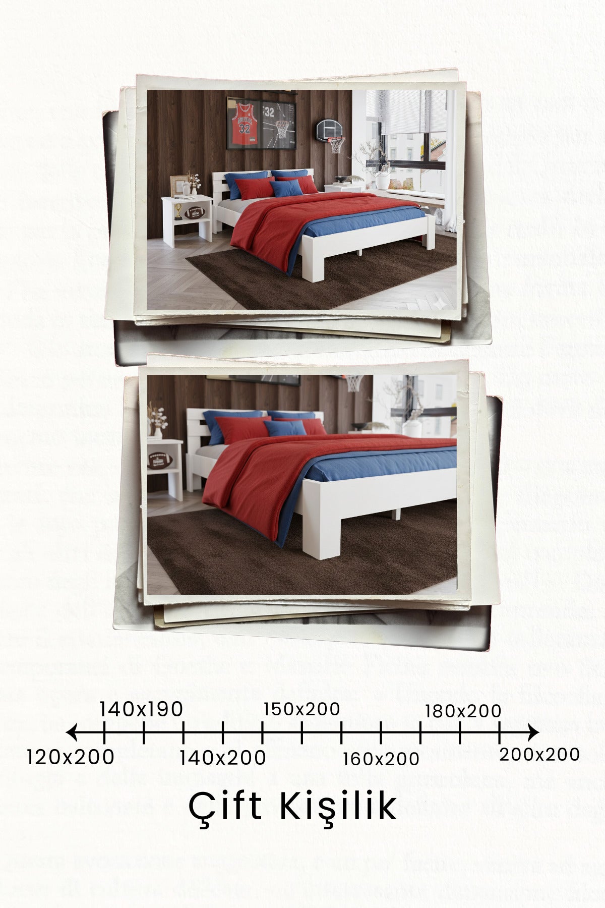 Letto MDF Karyola 180x200 Beyaz