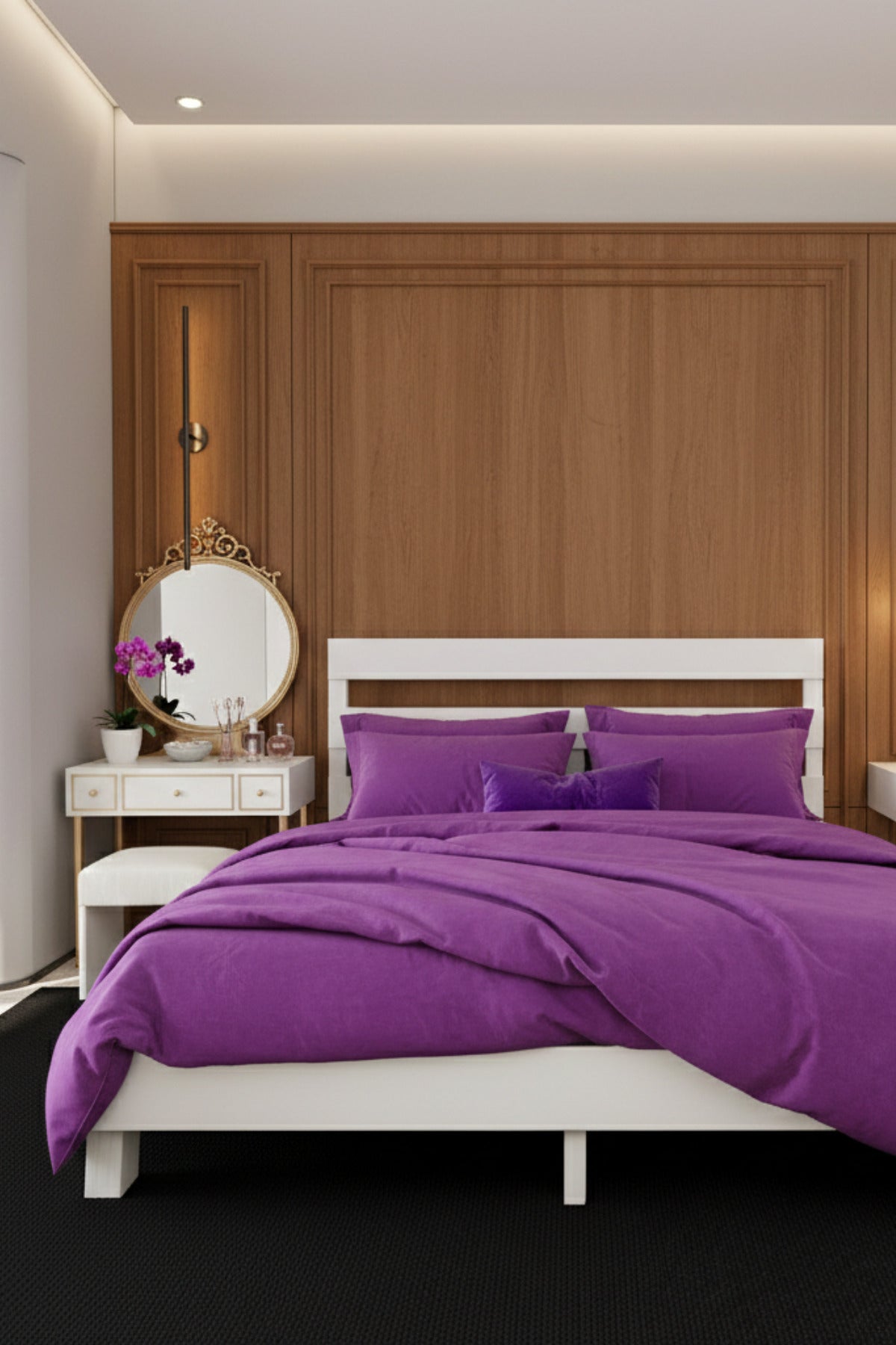 Natura New Model Masif Ahşap Karyola 200x200 Ceviz