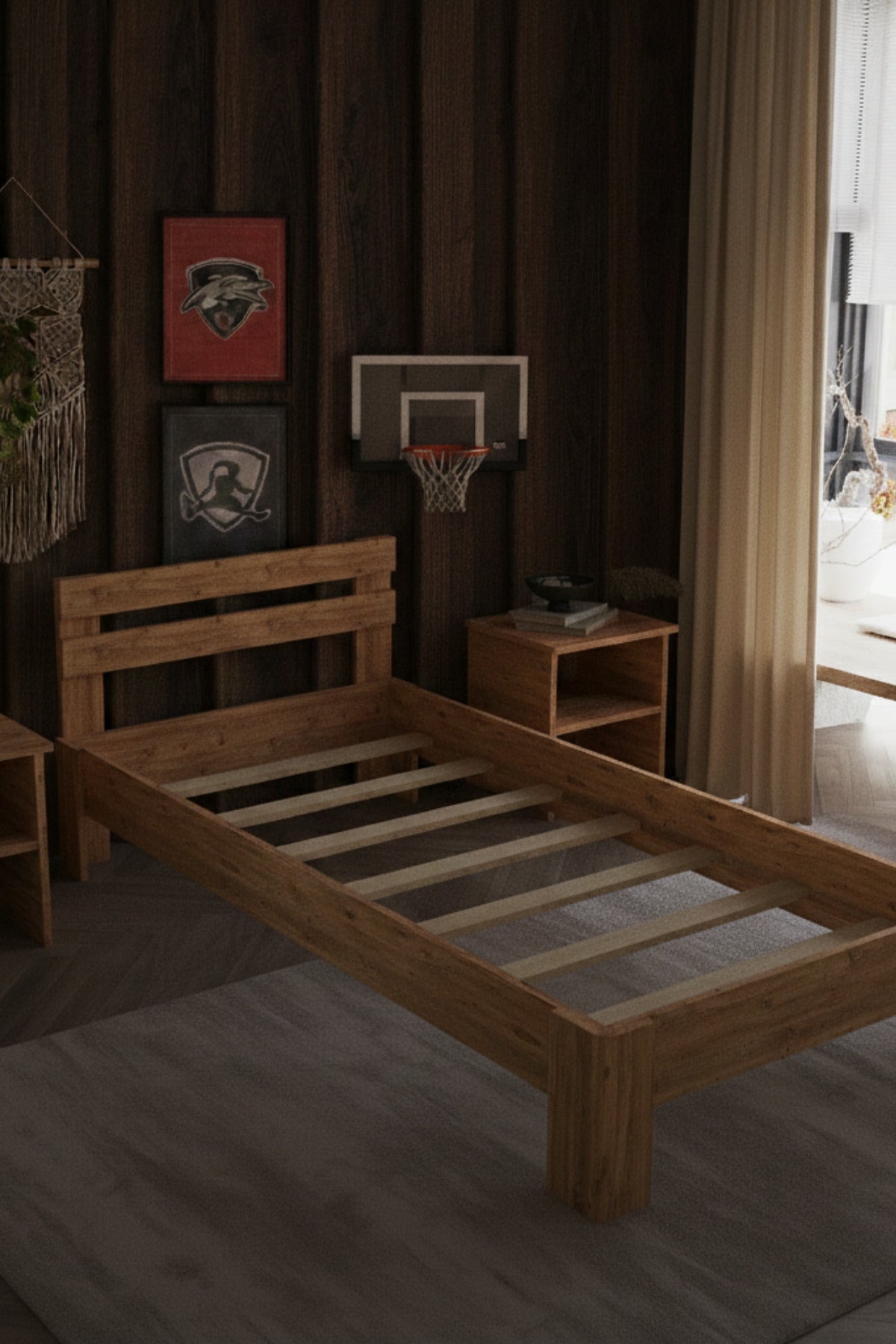 Letto MDF Karyola 180x200 Atlantik Çam
