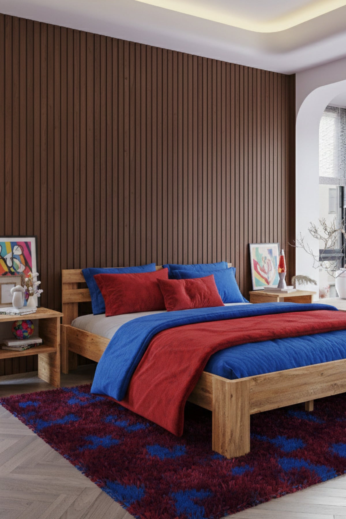 Letto MDF Karyola ve 2 Komodinli Set