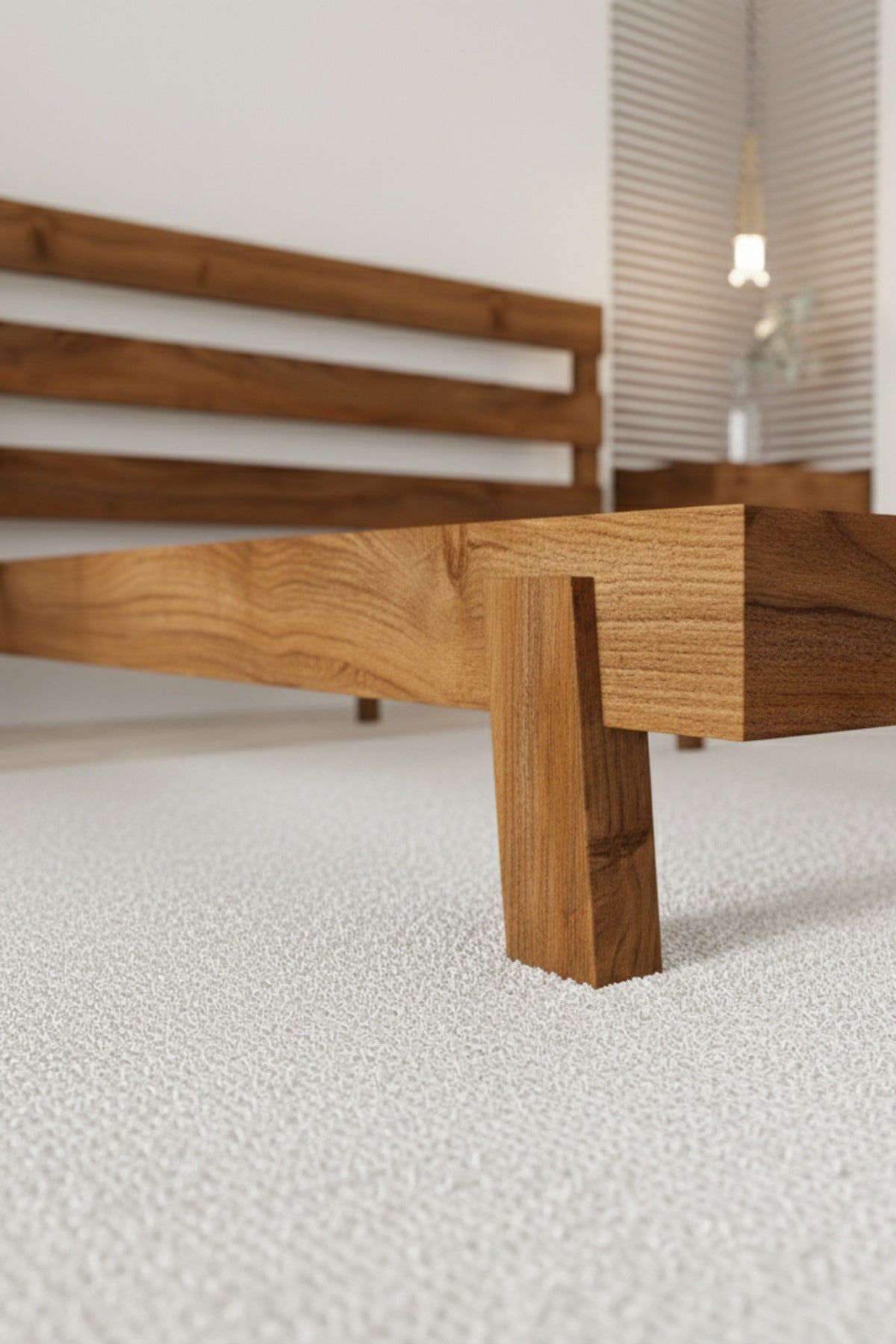 Natura New Model Masif Ahşap Karyola 200x200 Doğal