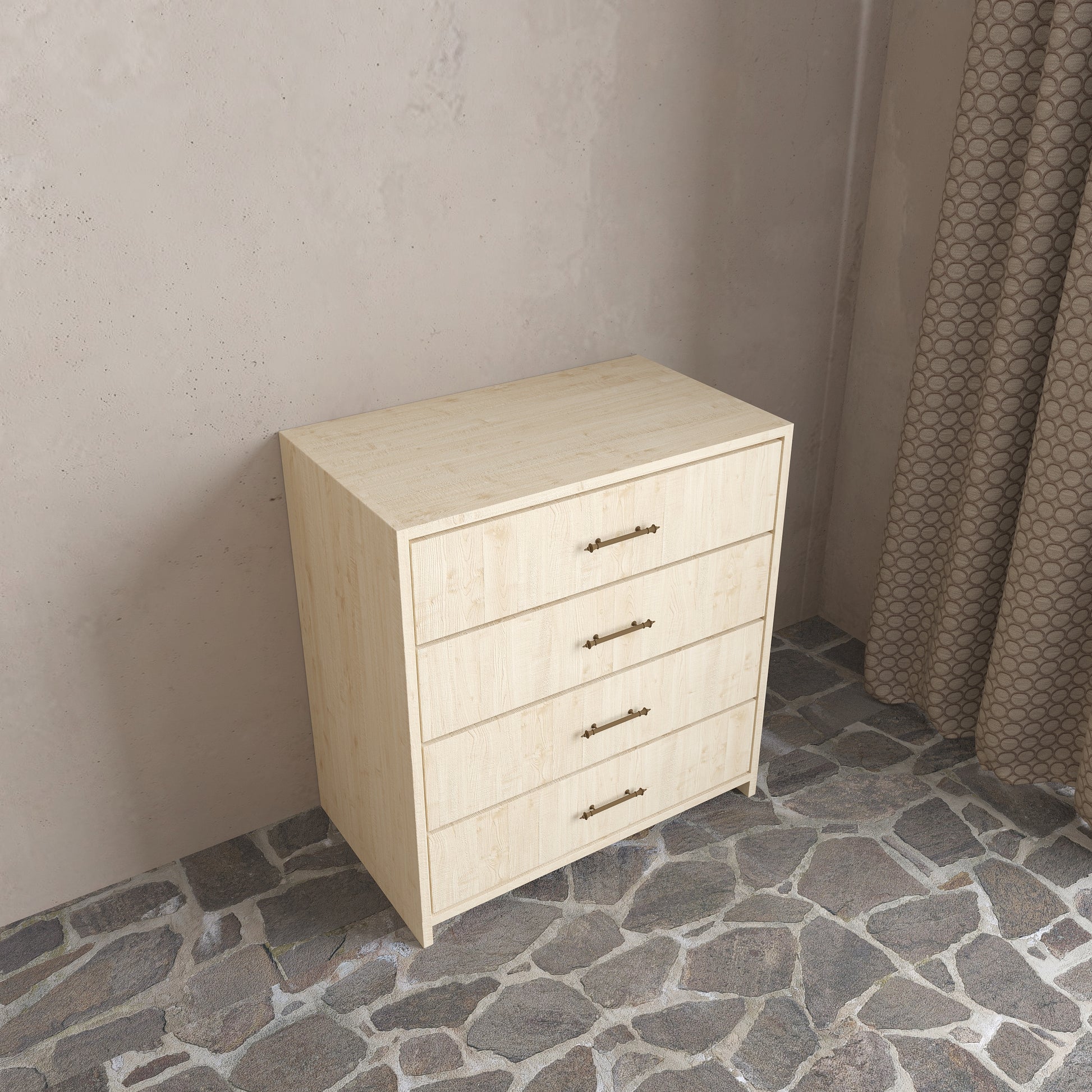 Soft Wood Model Ceviz Renk 4 Çekmeceli Şifonyer