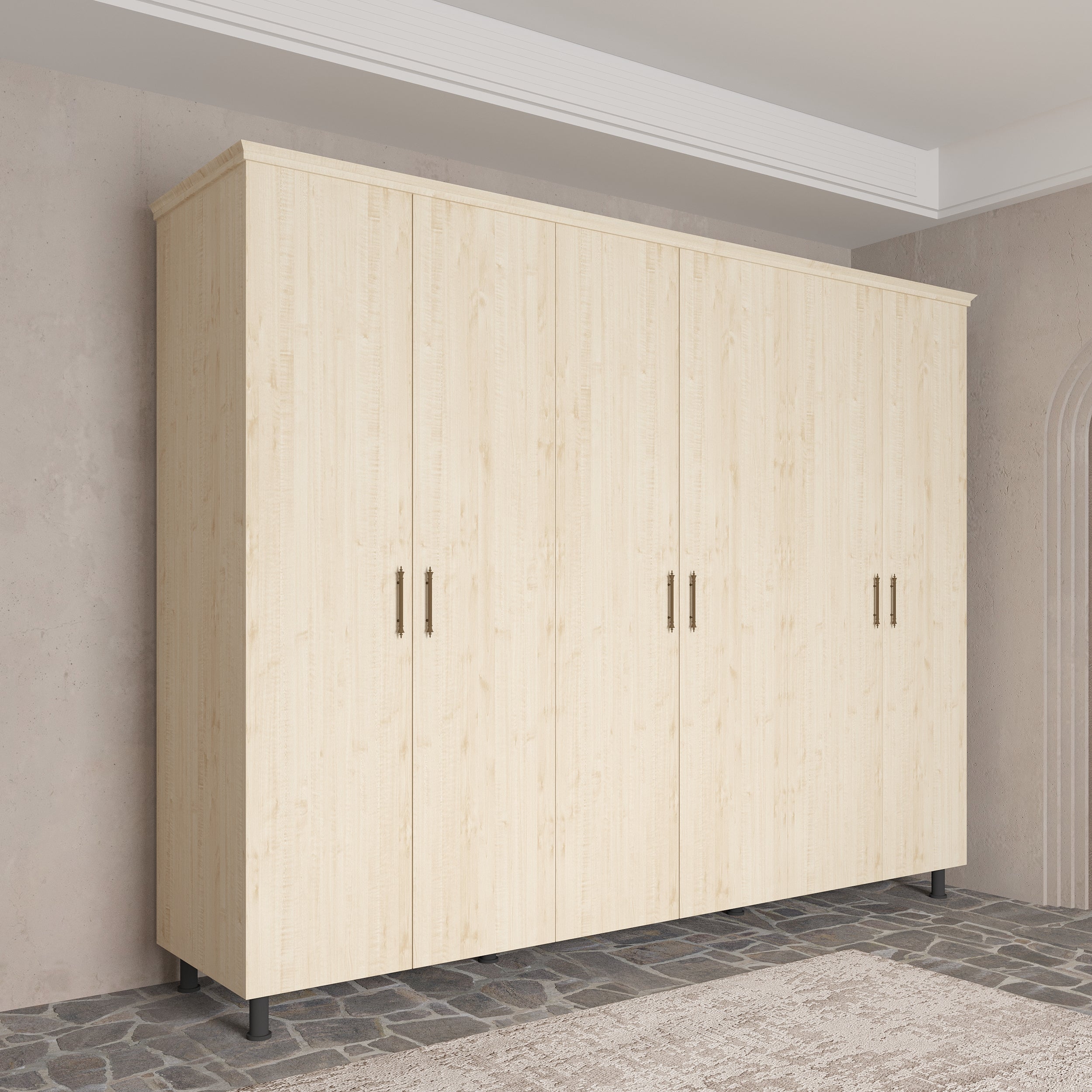 Soft Wood Model 6 Kapaklı Masif Ahşap Gardırop
